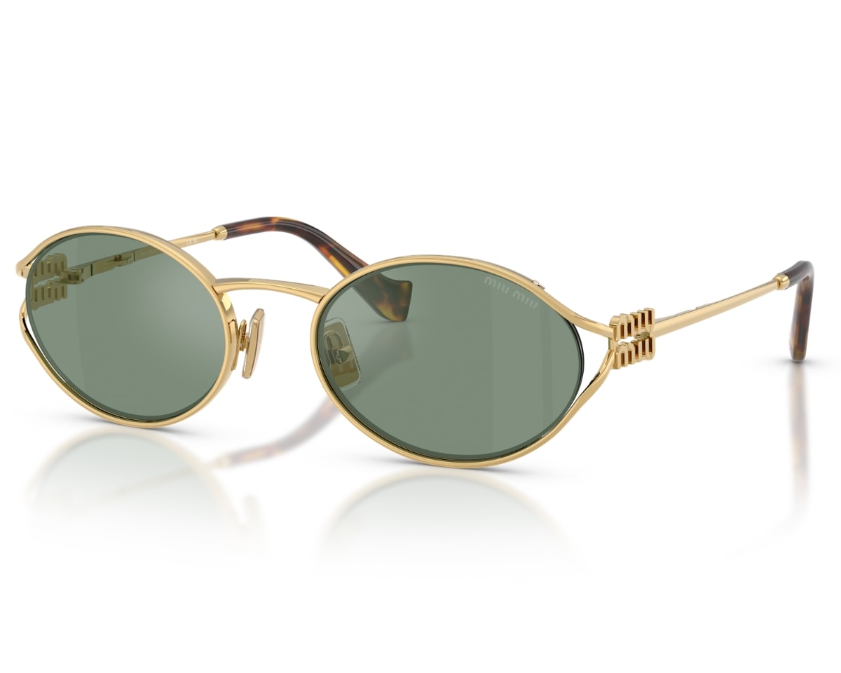 Óculos de Sol Miu Miu Dourado Verde MU52YS 5AK04M-54