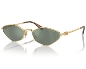 Óculos de Sol Miu Miu Dourado Verde MU56ZS 5AK04M-56