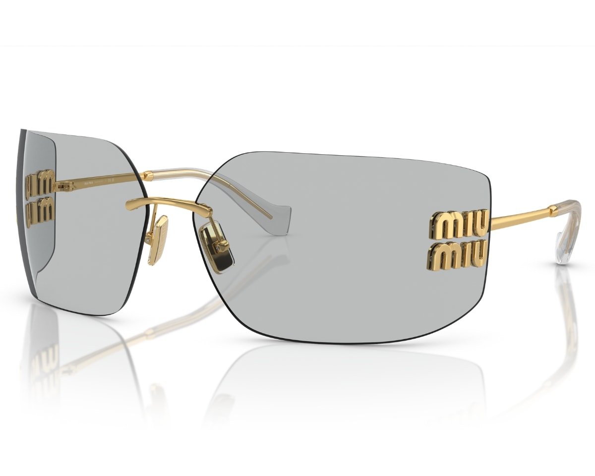 Óculos de Sol Miu Miu Fashion Show Dourado Cinza MU54YS 5AK30B-80