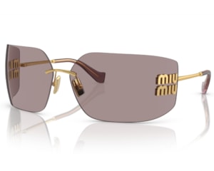 Óculos de Sol Miu Miu Fashion Show Dourado Marrom MU54YS 5AK06I-80