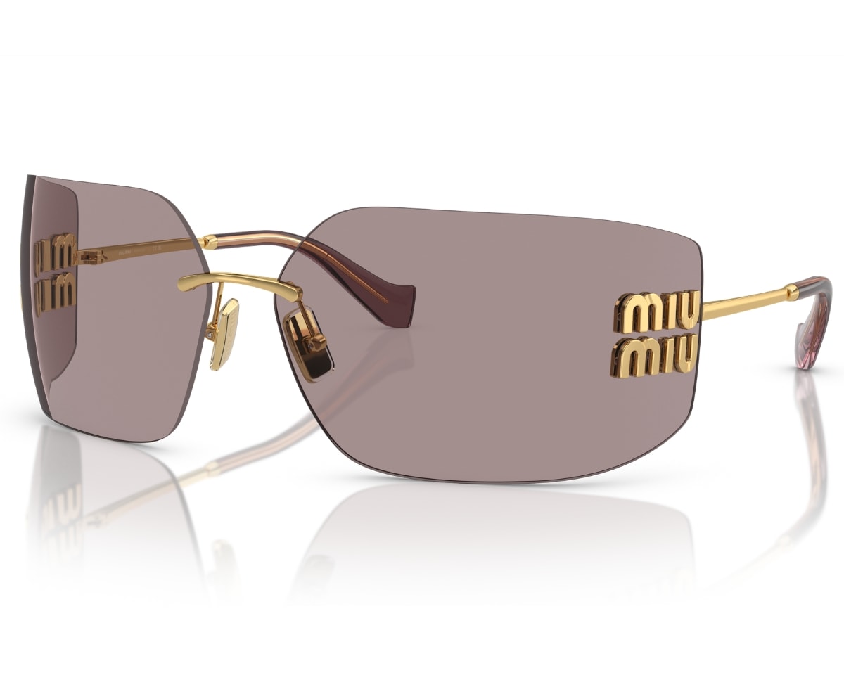 Óculos de Sol Miu Miu Fashion Show Dourado Marrom MU54YS 5AK06I-80