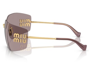 Óculos de Sol Miu Miu Fashion Show Dourado Marrom MU54YS 5AK06I-80