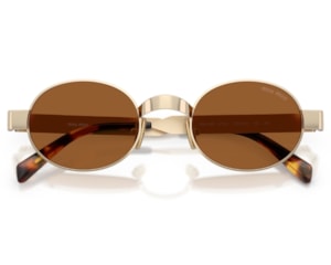 Óculos de Sol Miu Miu Main Collection Dourado Marrom MUB51S 22M20V-47