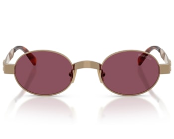 Óculos de Sol Miu Miu Main Collection Dourado Rosa MUB51S 7OE30Y-47