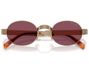 Óculos de Sol Miu Miu Main Collection Dourado Rosa MUB51S 7OE30Y-47