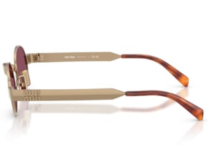 Óculos de Sol Miu Miu Main Collection Dourado Rosa MUB51S 7OE30Y-47