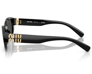 Óculos de Sol Miu Miu Preto Brilho Dourado MUA03S 16K08Z-53