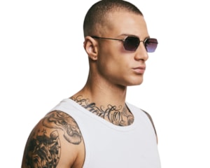 Óculos de Sol Neymar Jr Hollywood Silver NJR10005 C3L8-56