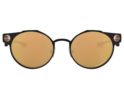 Óculos de Sol Oakley Deadbolt Titanium Satin Black Prizm Rose Gold Polarized