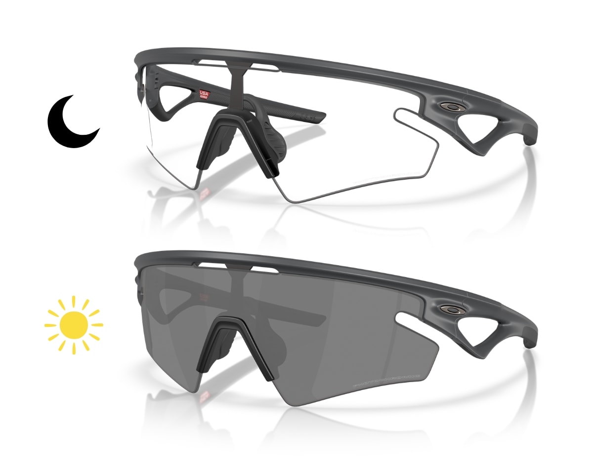  Óculos de Sol Oakley Sphaera Slash Black Iridium Photochromic OO9499 12-36
