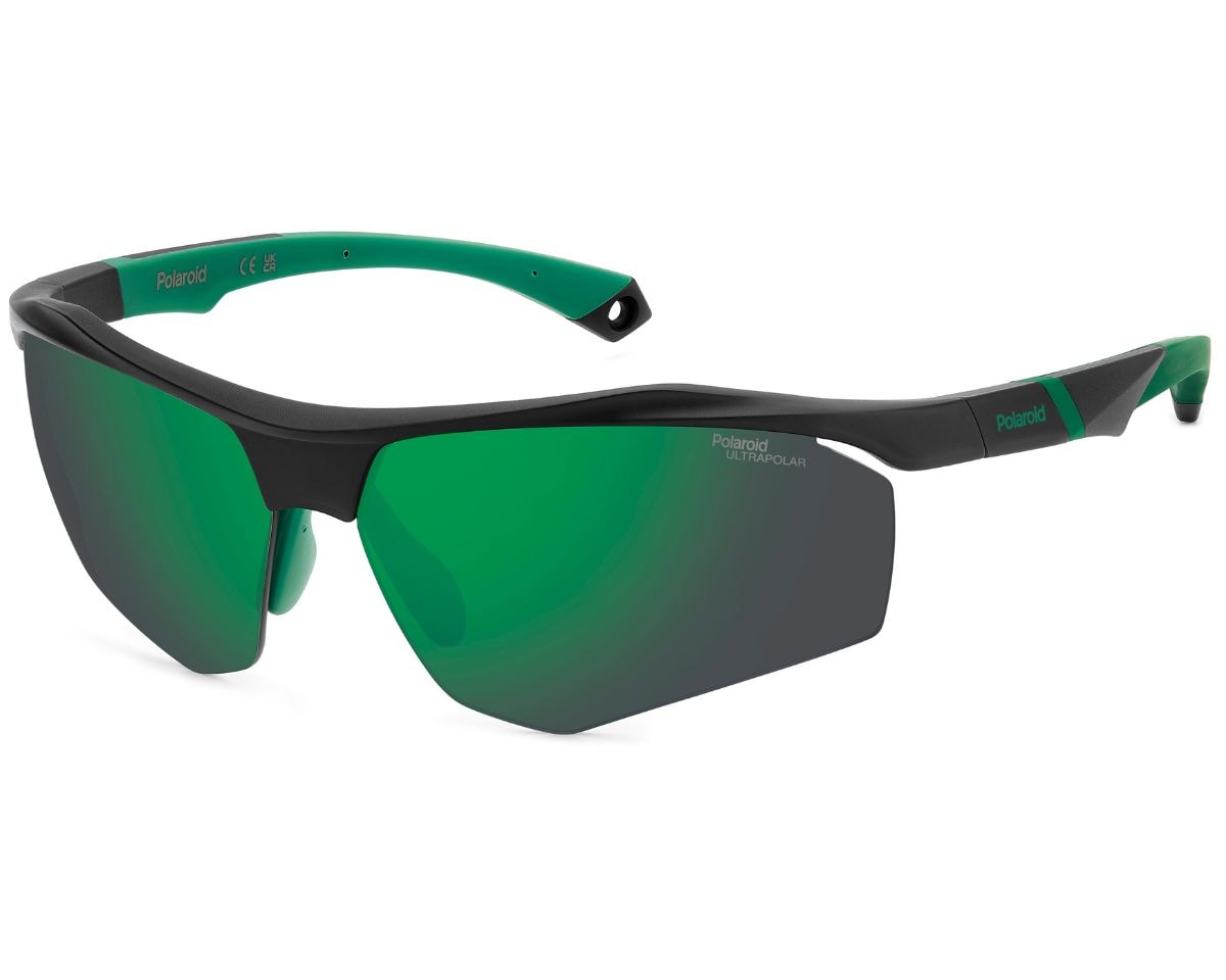 Óculos de Sol Polaroid Polarizado Preto Fosco Verde PLD 7055/S 3OL
