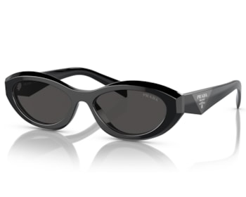 Óculos de Sol Prada Black Dark Gray PR 26ZS 16K08Z 55