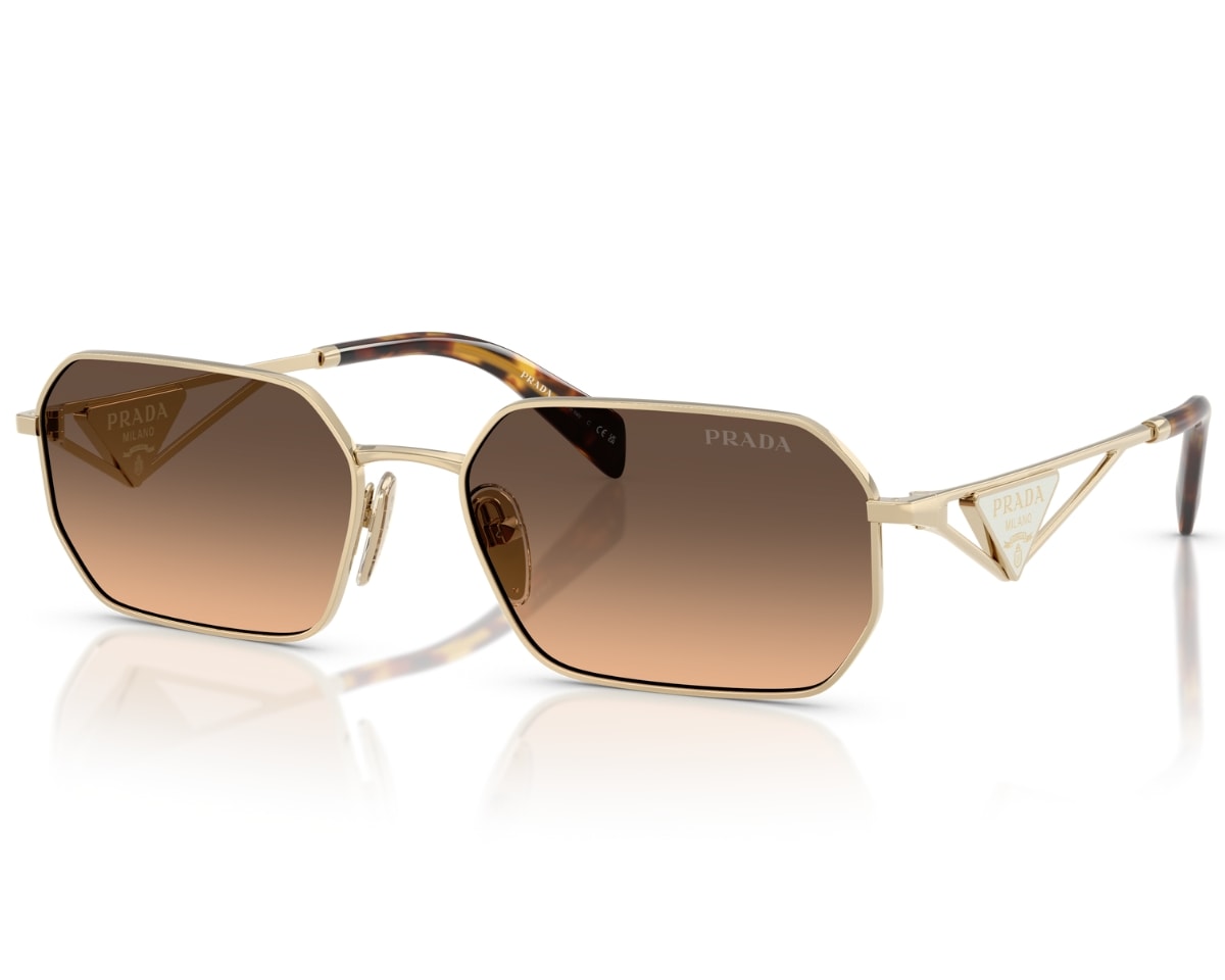 Óculos de Sol Prada Catwalk Dourado PRA51S ZVN50C-58 - Officina 7