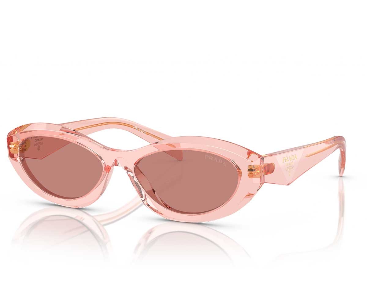 2024年のクリスマスの特別な衣装 Prada Sol de Óculos Catwalk 19Q10D PR26ZS Peach Transparent 小物