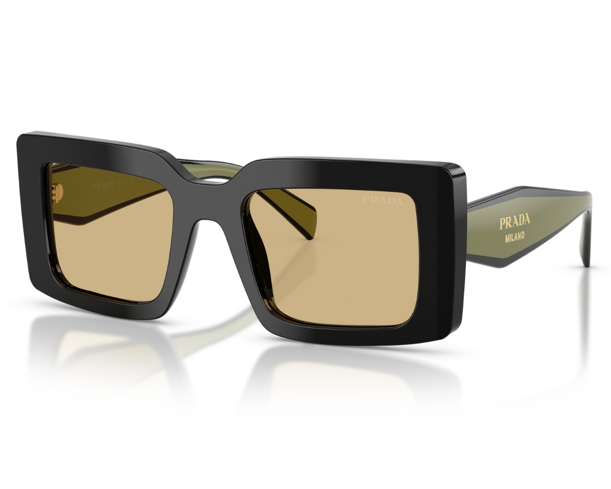 Óculos de Sol Prada Design Preto Brilho PRD01S 03K10R-52