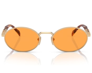 Óculos de Sol Prada Dourado Laranja PR65ZS ZVN02Z-55