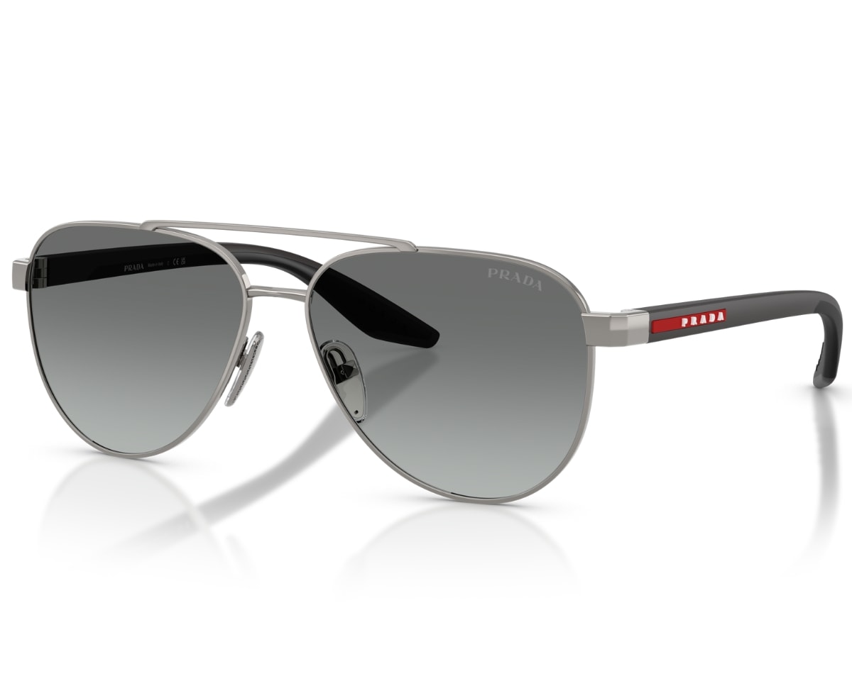 Óculos de Sol Prada Linea Rossa Chumbo PSA52S 5AV3M1-58 - Officina 7