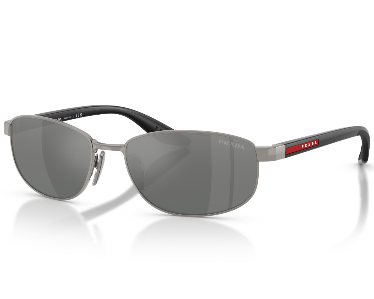 Óculos de Sol Prada Linea Rossa Prata PSA53S 18X80I-62 - Officina 7