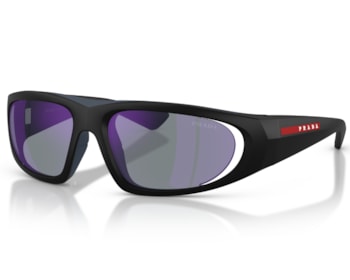 Óculos de Sol Prada Linea Rossa Preto Fosco Azul PSB03 1BO10J-57