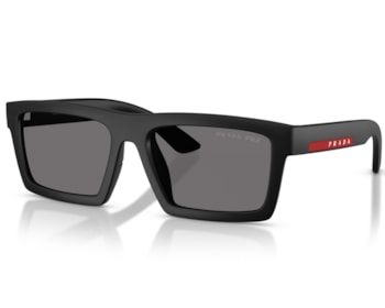 Óculos de Sol Prada Linea Rossa Preto Polarizado PSA07S 1BO02G-58