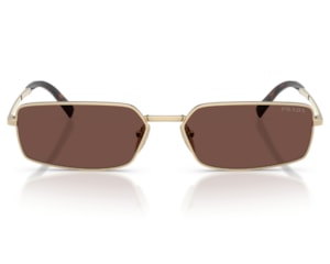 Óculos de Sol Prada Signature Dourado Marrom PRA60S ZVN80T-59