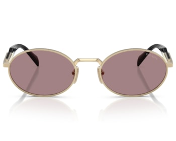 Óculos de Sol Prada Signature Dourado PR65ZS ZVN20I-55