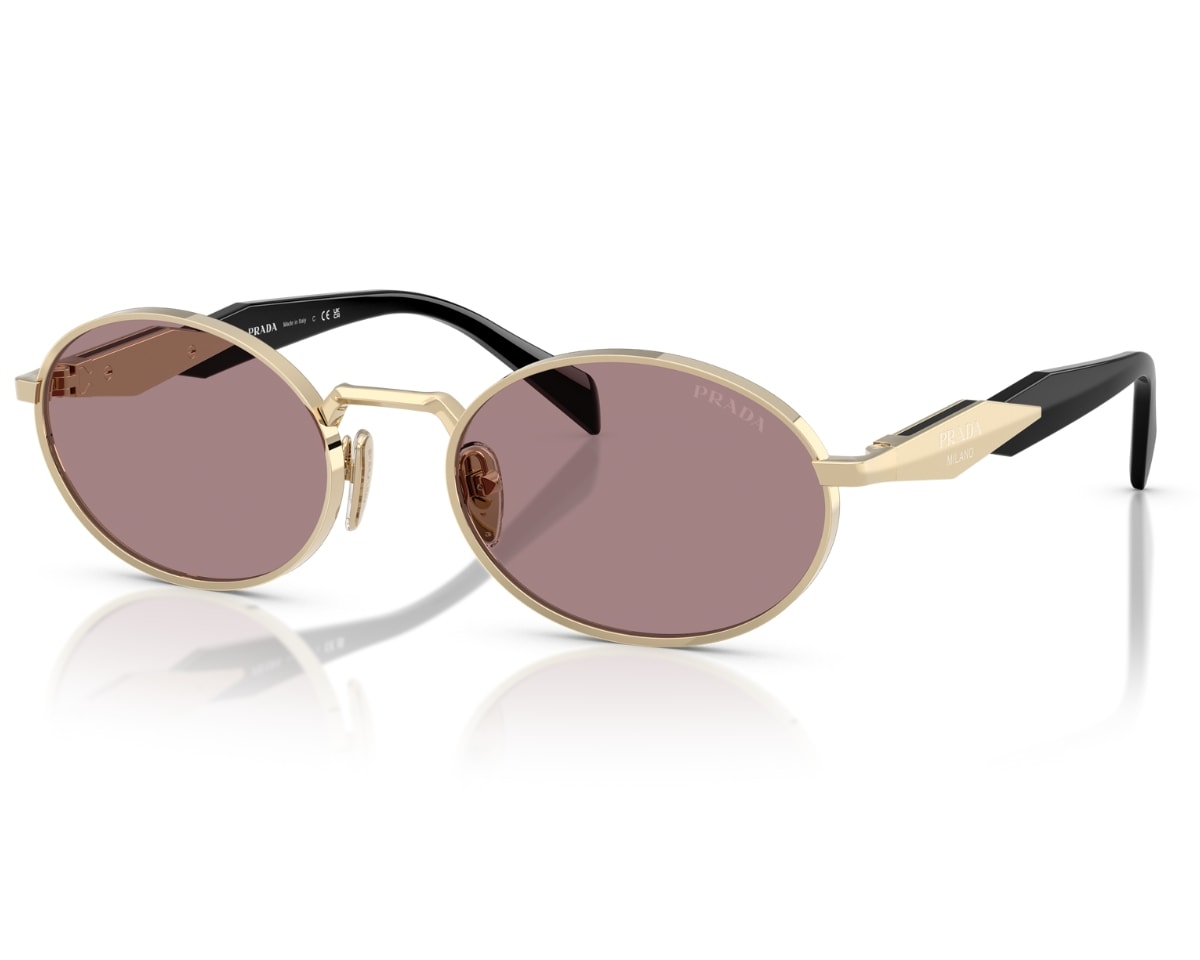 Audo  ルルベプラッター Óculos de Sol Prada Signature Dourado PR65ZS ZVN20I-55 - Officina 7