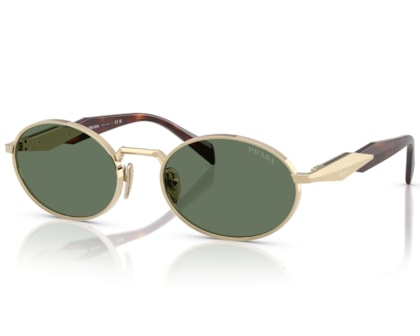 Óculos de Sol Prada Signature Dourado PR65ZS ZVN70L-55