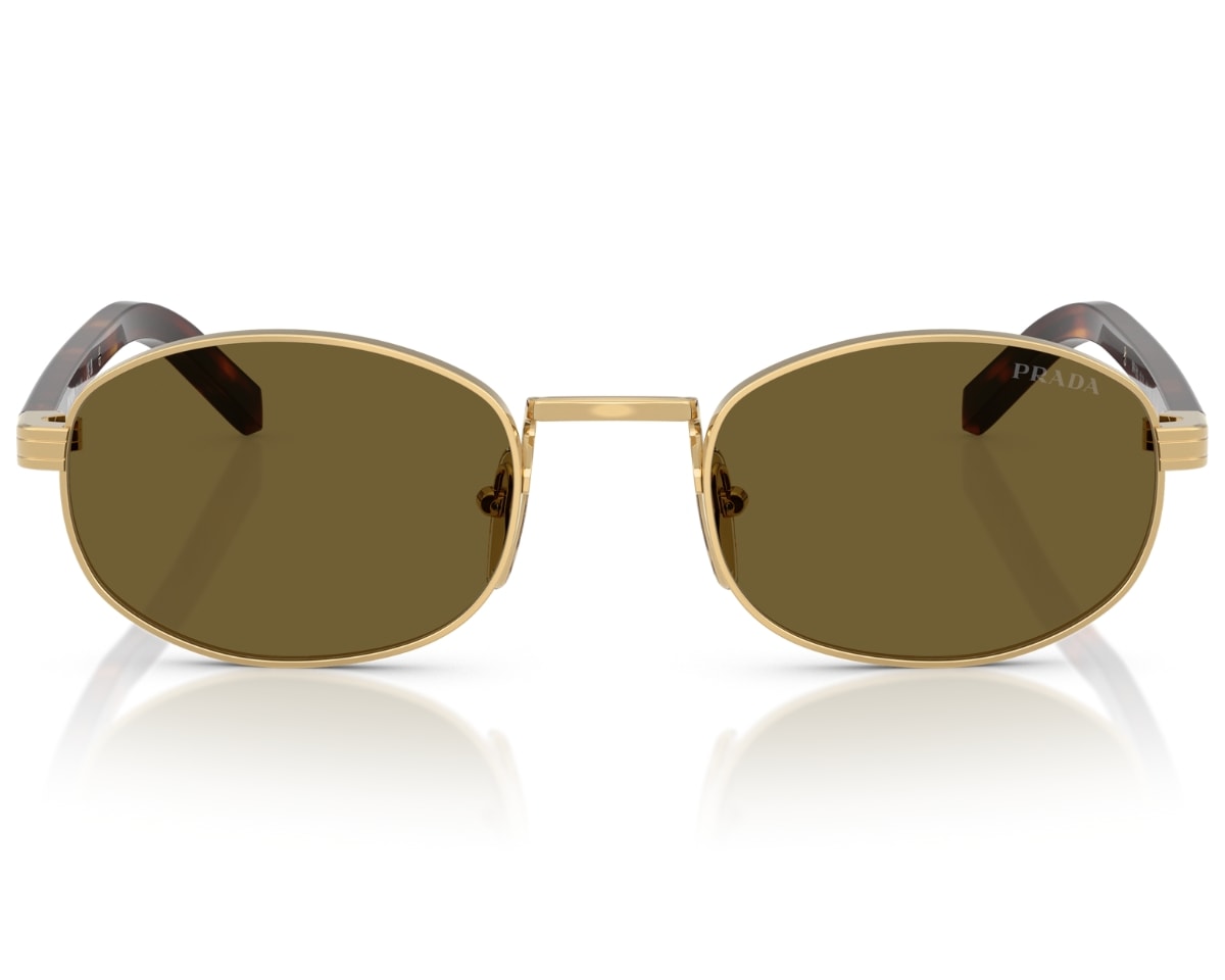 Óculos de Sol Prada Signature Dourado PR65ZS ZVN20I-55 - Officina 7