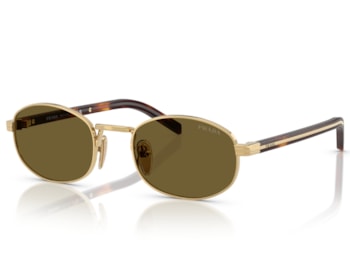 Óculos de Sol Prada Signature Dourado  PRB53S 5AK09Z-52