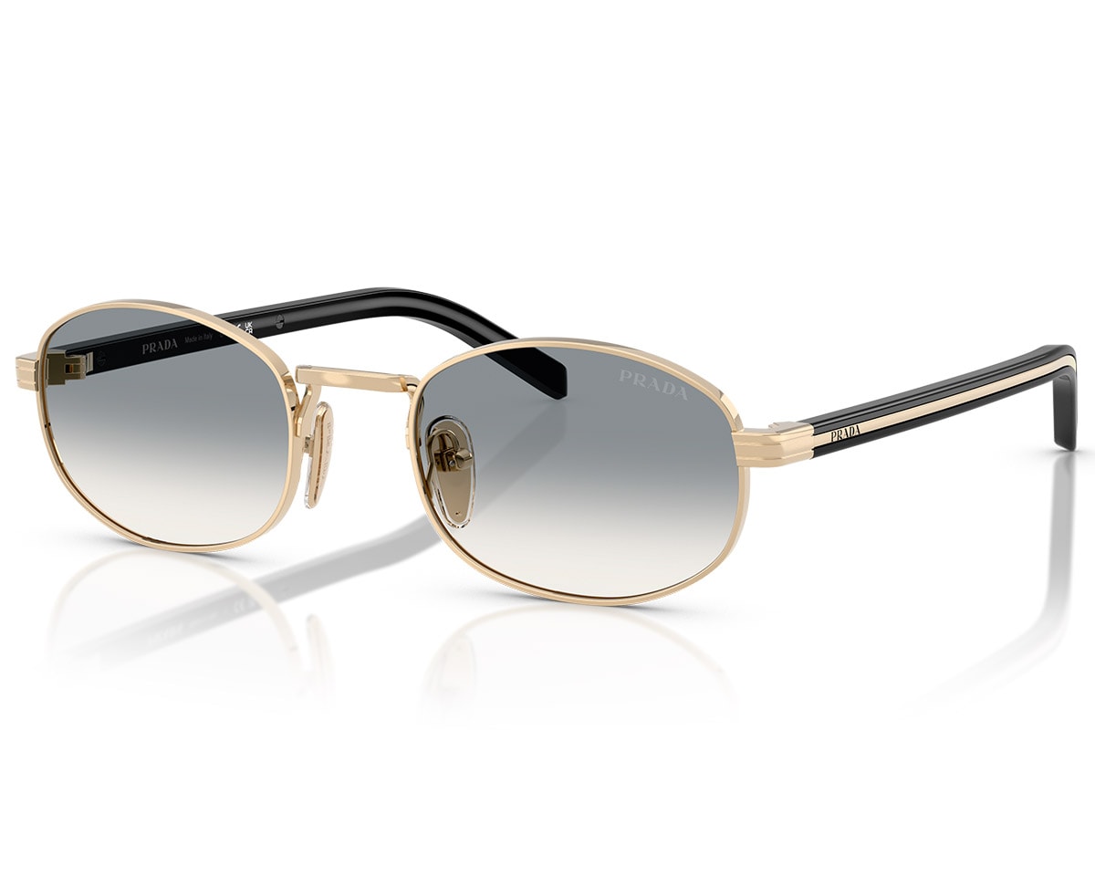 Óculos de Sol Prada Signature Dourado PRB53S ZVN02C-52 - Officina 7