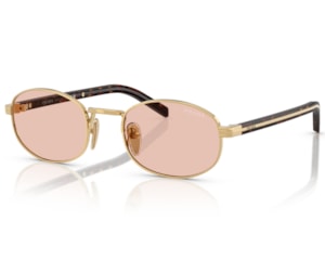 Óculos de Sol Prada Signature Dourado Rosa PRB53S 5AK50V-52