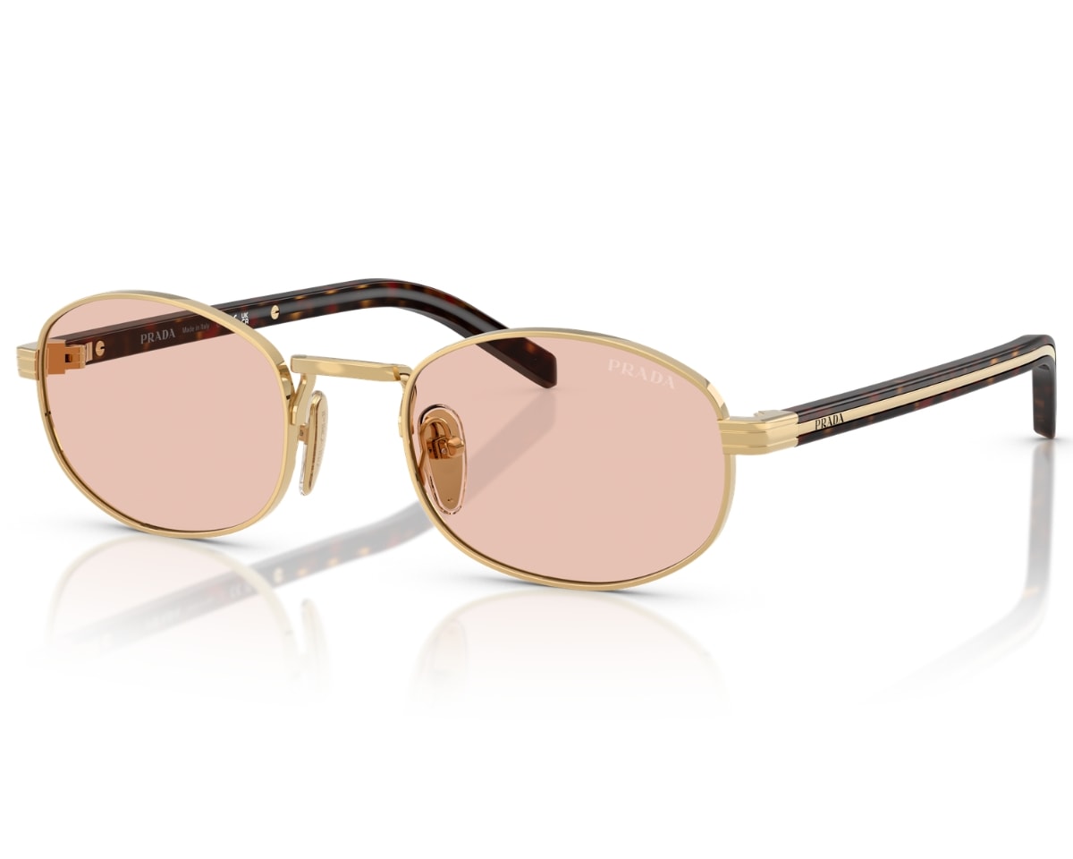 Óculos de Sol Prada Signature Dourado Rosa PRB53S 5AK50V-52