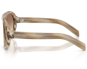 Óculos de Sol Prada Signature Marrom Listrado PRC05S 25P21C-57