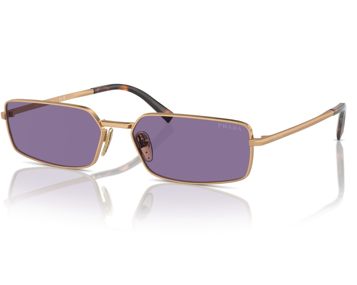 Óculos de Sol Prada Signature Dourado PRA60S 5AK07V-59 - Officina 7