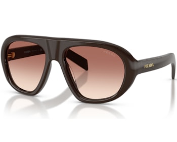 Óculos de Sol Prada Signature Marrom PRC05S 27I70X-57