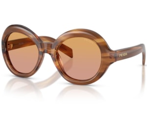 Óculos de Sol Prada Signature Marrom PRD08SU 25O04N-53