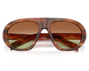 Óculos de Sol Prada Signature Marrom Verde PRC05S 24G70T-57