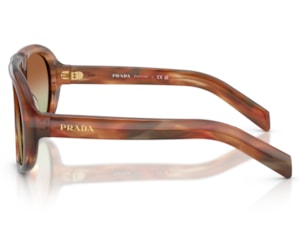 Óculos de Sol Prada Signature Marrom Verde PRC05S 24G70T-57