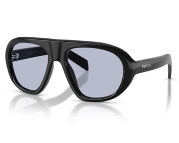 Óculos de Sol Prada Signature Preto Azul PRC05S 16K30X-57