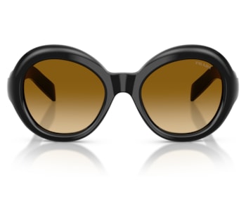 Óculos de Sol Prada Signature Preto Brilho PRD08SU  16K10X-53