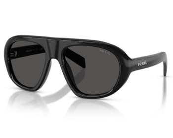  Óculos de Sol Prada Signature Preto Cinza PRC05S 16K08Z-57