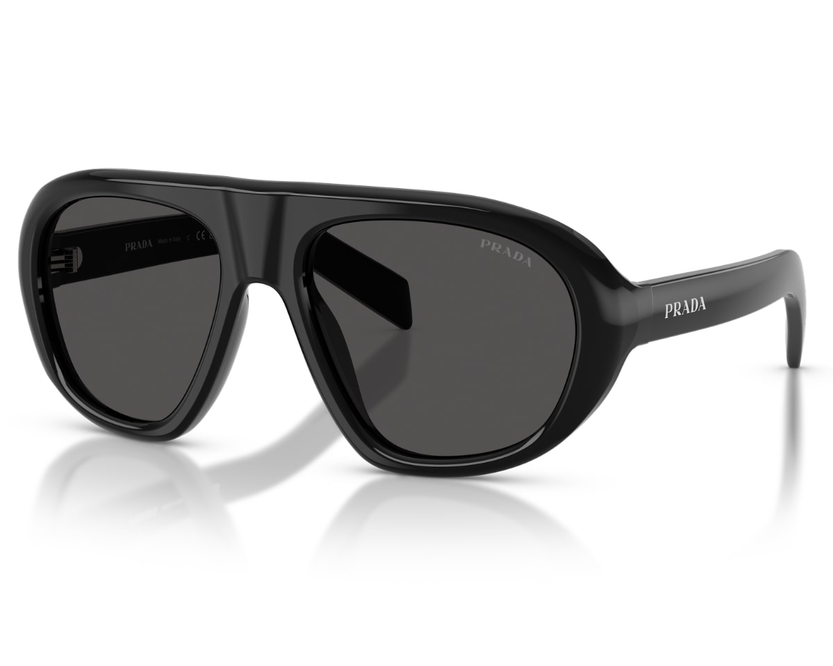  Óculos de Sol Prada Signature Preto Cinza PRC05S 16K08Z-57