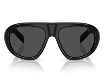  Óculos de Sol Prada Signature Preto Cinza PRC05S 16K08Z-57