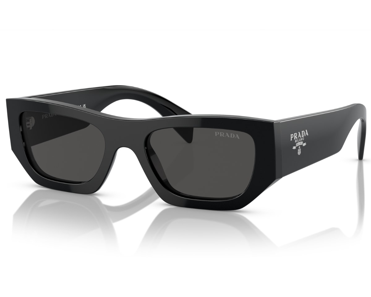 PRADA オルゴール 黒 Óculos de Sol Prada Signature Preto PRA01S 16K08Z-53 - Officina 7