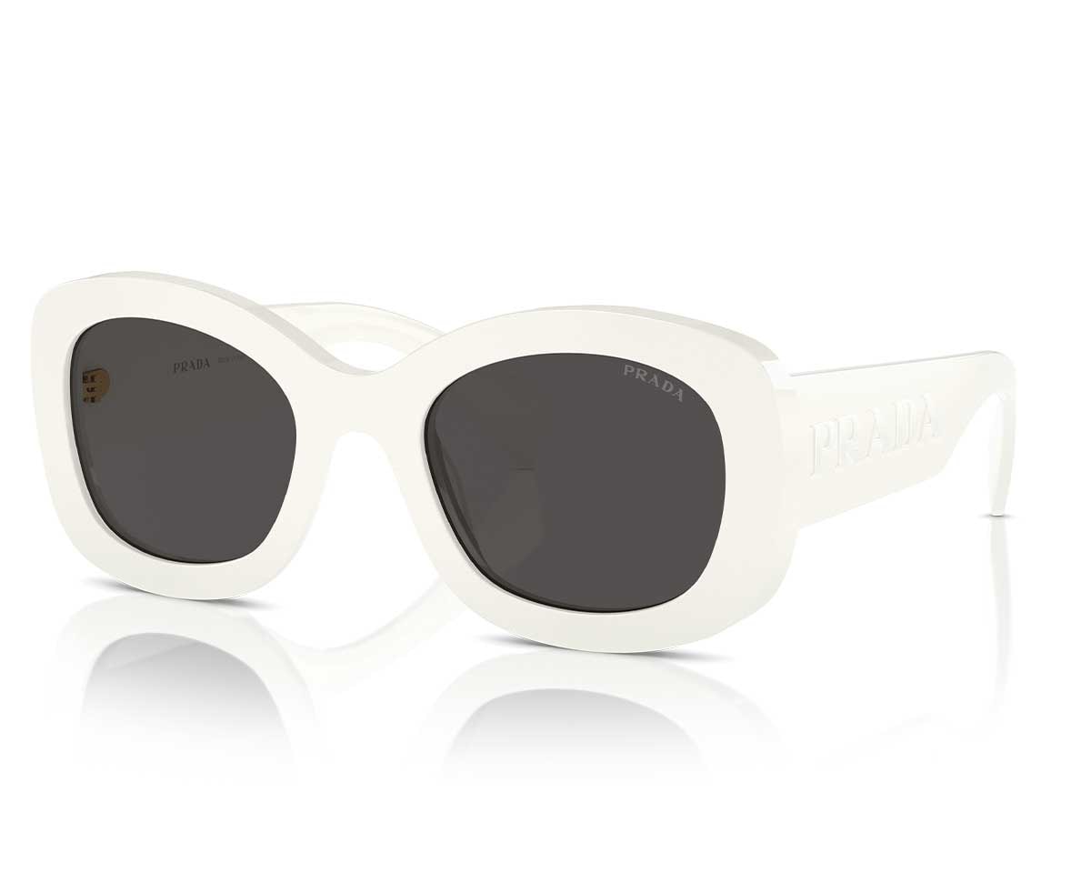 Óculos de Sol Prada Signature White PRA13S 1425S0-54 - Officina 7