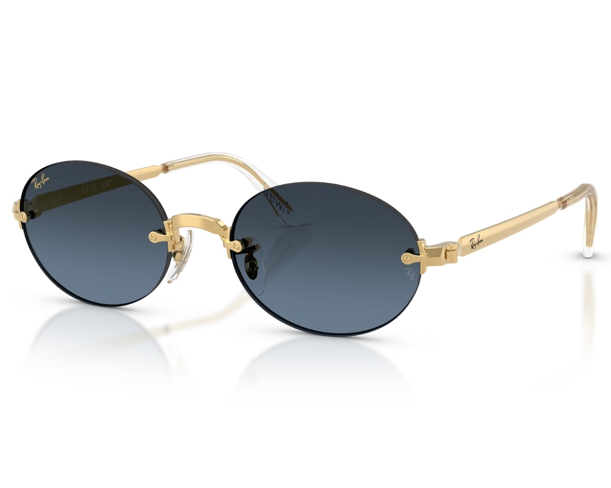  Óculos de Sol Ray Ban A$ap Rocky Dourado Azul RB3929 001S2-54