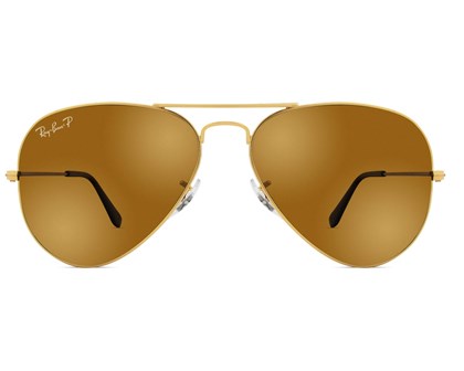 Óculos de Sol Ray-Ban Aviator RB3025 004 51 Cinza Lente Marrom Claro  Degradê Tam 62