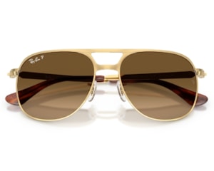 Óculos de Sol Ray Ban Bill Max Dourado Polarizado RB3793 001/M2-56