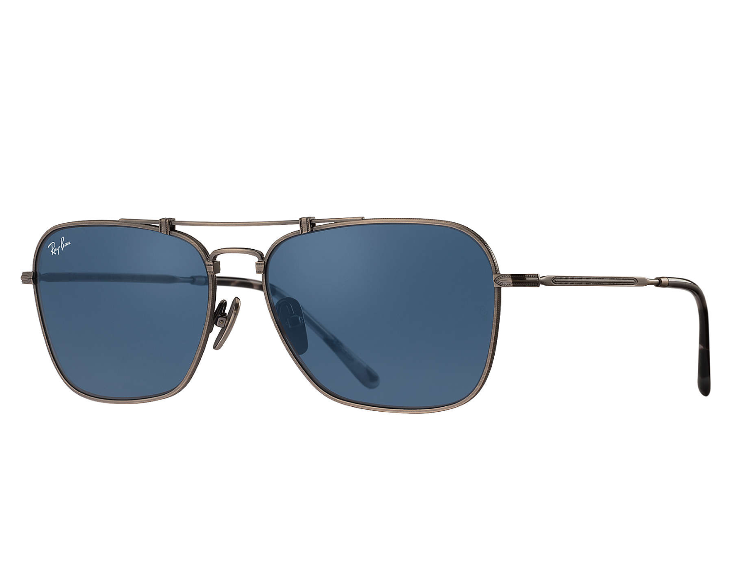 小物 Ray-Ban CARAVAN TITANIUM RB8136 Óculos de Sol Ray Ban Caravan Titanium RB8136 9138T0-58 - Officina 7